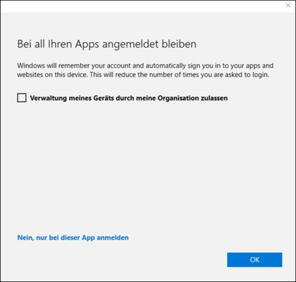 Verwaltung Meines Geräts Durch Meine Organisation Zulassen Software für Studierende :: Technische Hochschule Würzburg-Schweinfurt